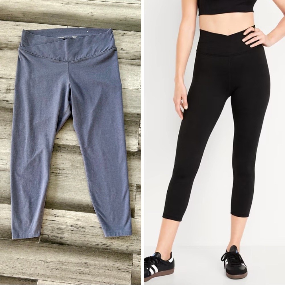 💜 LAST CHANCE Old Navy Active Powerchill Extra High Rise Go-Dry Cropped Leggings